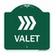 Signmission Designer Series Sign-Valet Right Arrow, Green & White Aluminum Sign, 18" x 18", GW-1818-22744 A-DES-GW-1818-22744 - alternate 1